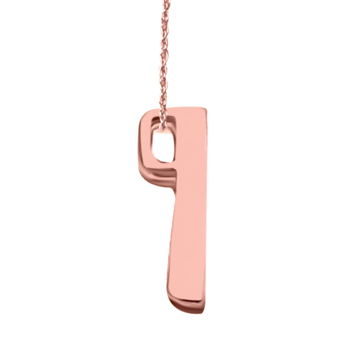 0.25 Carat White Diamond Channel Set Pendant Necklace for Women In 10K Rose White & Yellow Gold Mauli Jewels