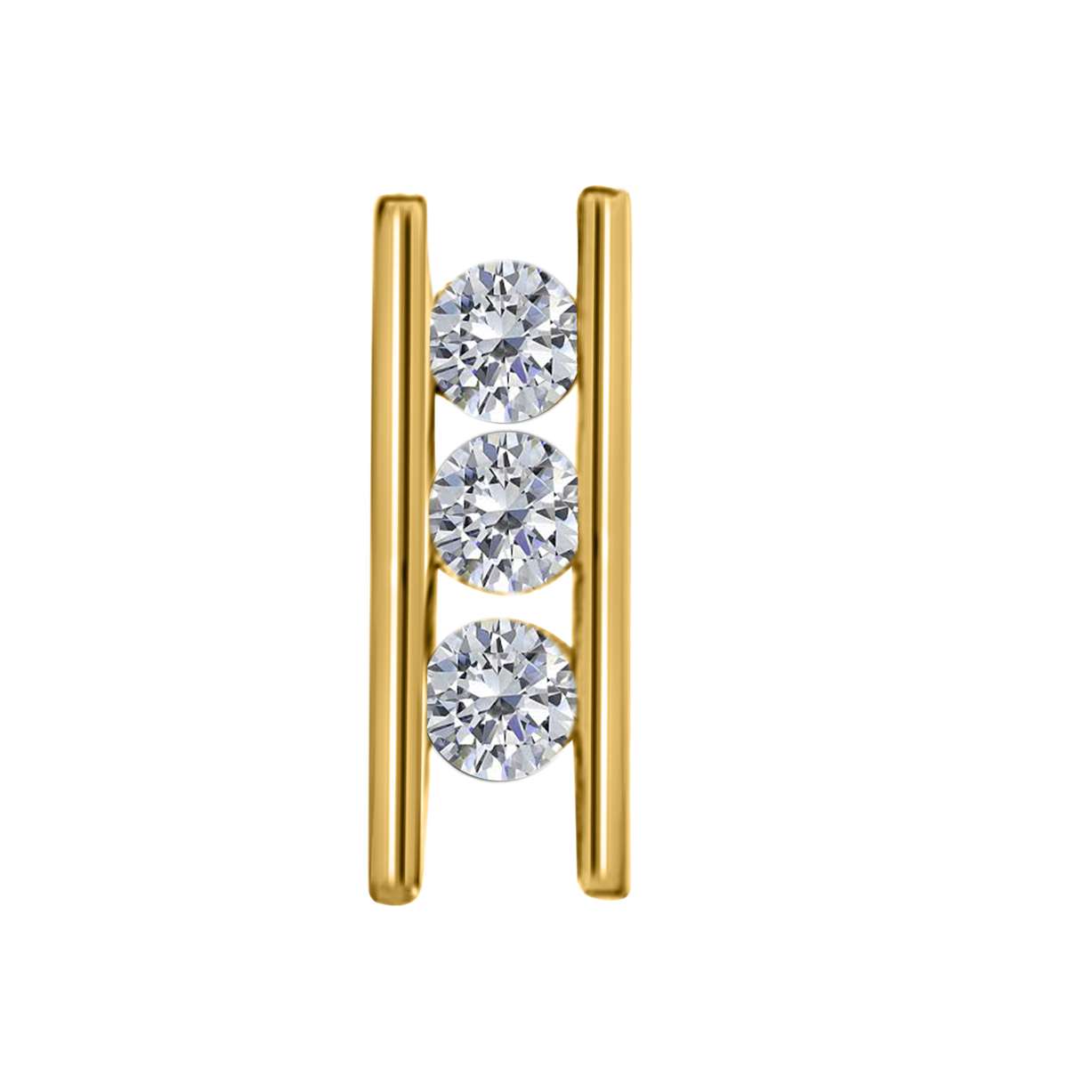 0.25 Carat White Diamond Channel Set Pendant Necklace for Women In 10K Rose White & Yellow Gold Mauli Jewels