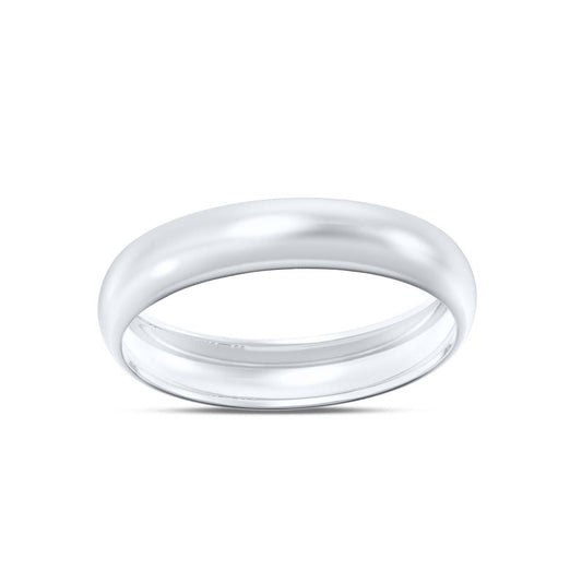 MauliJewels 4MM Wedding Band for Men and Women in 10K Yellow or White Gold | Sizes Available 5-9