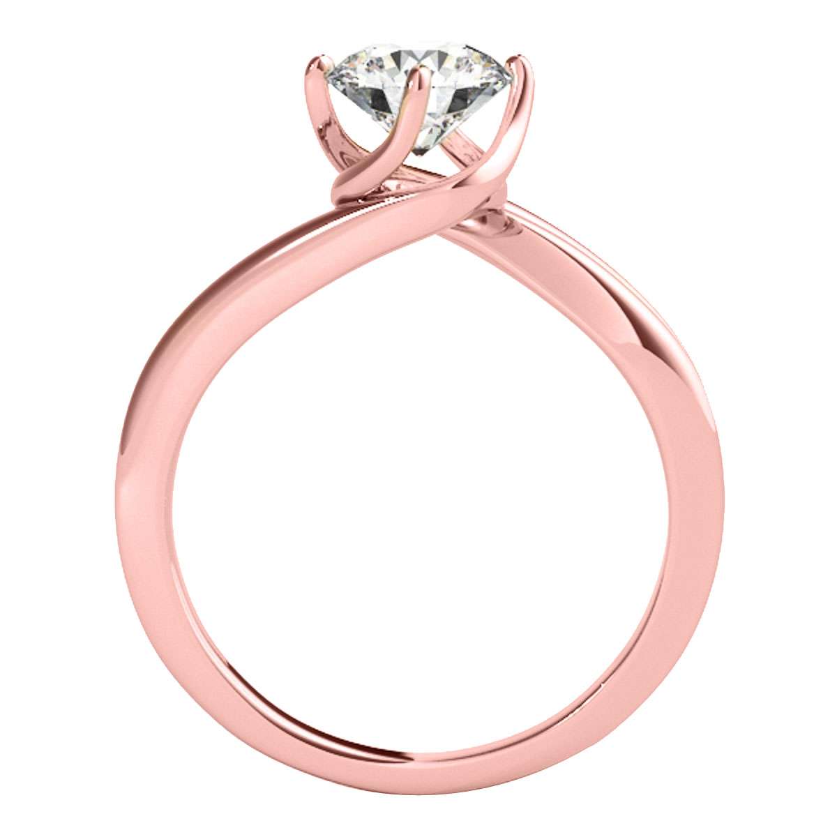 1/2 Carat Natural Diamond Solitaire Engagement Wedding Rings For Women In 10K Rose White & Yellow Gold Mauli Jewels