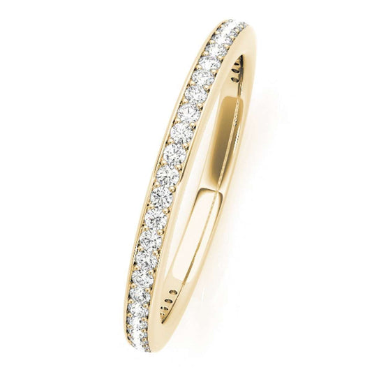 0.25 Carat Natural Diamond Wedding Band For Women In 10K Rose White & Yellow Gold Mauli Jewels