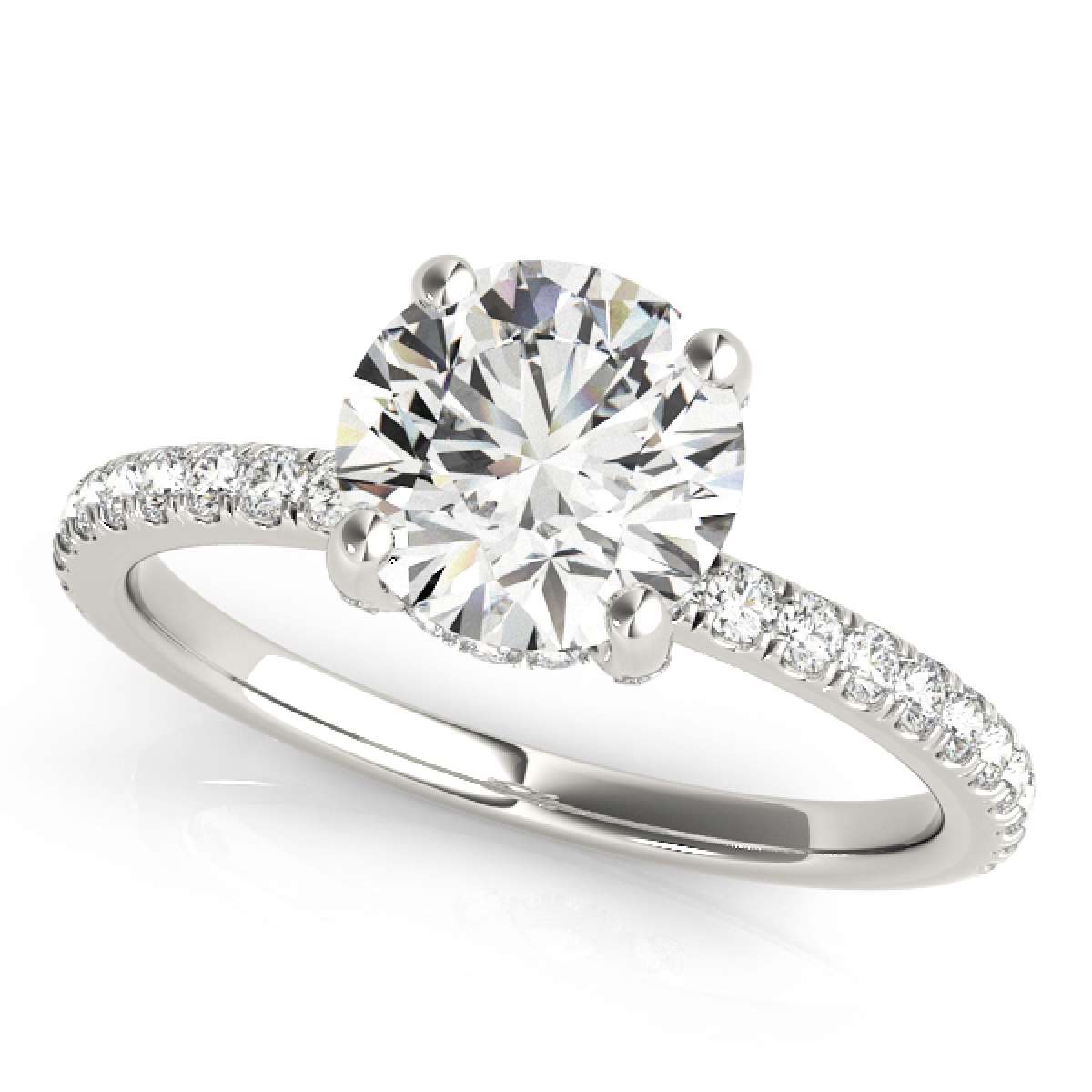 0.75 Carat Natural Diamond Engagement Rings For Women In 14K Solid Rose White & Yellow Gold Mauli Jewels