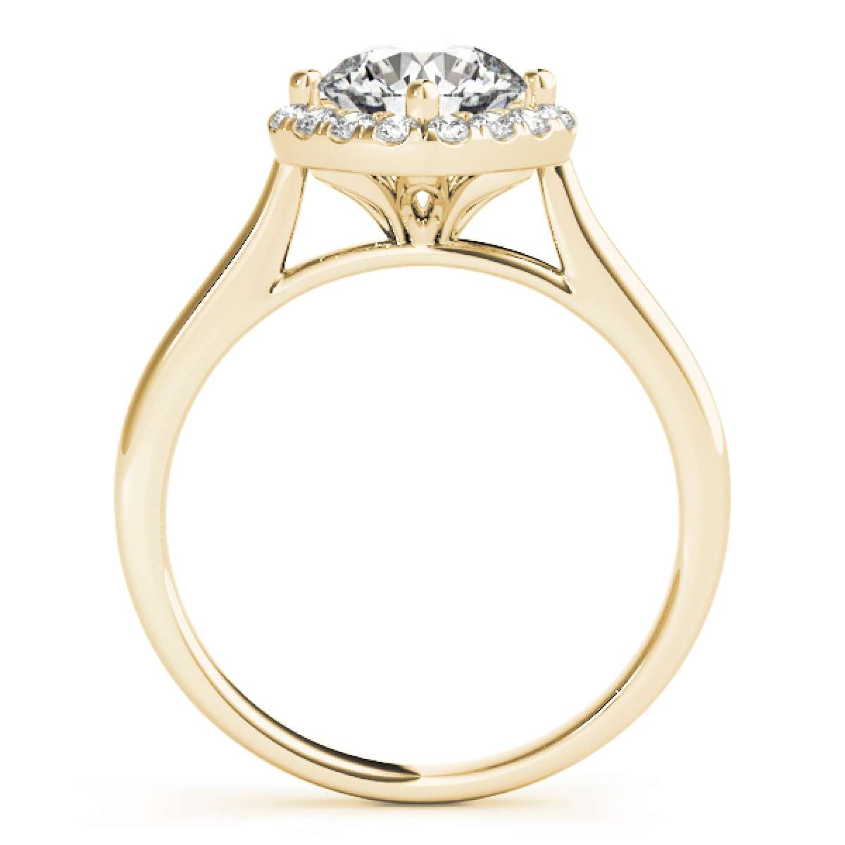 0.75 Carat Halo Natural Diamond Engagement Ring for Women in 14K Rose, White & Yellow Gold Mauli Jewels