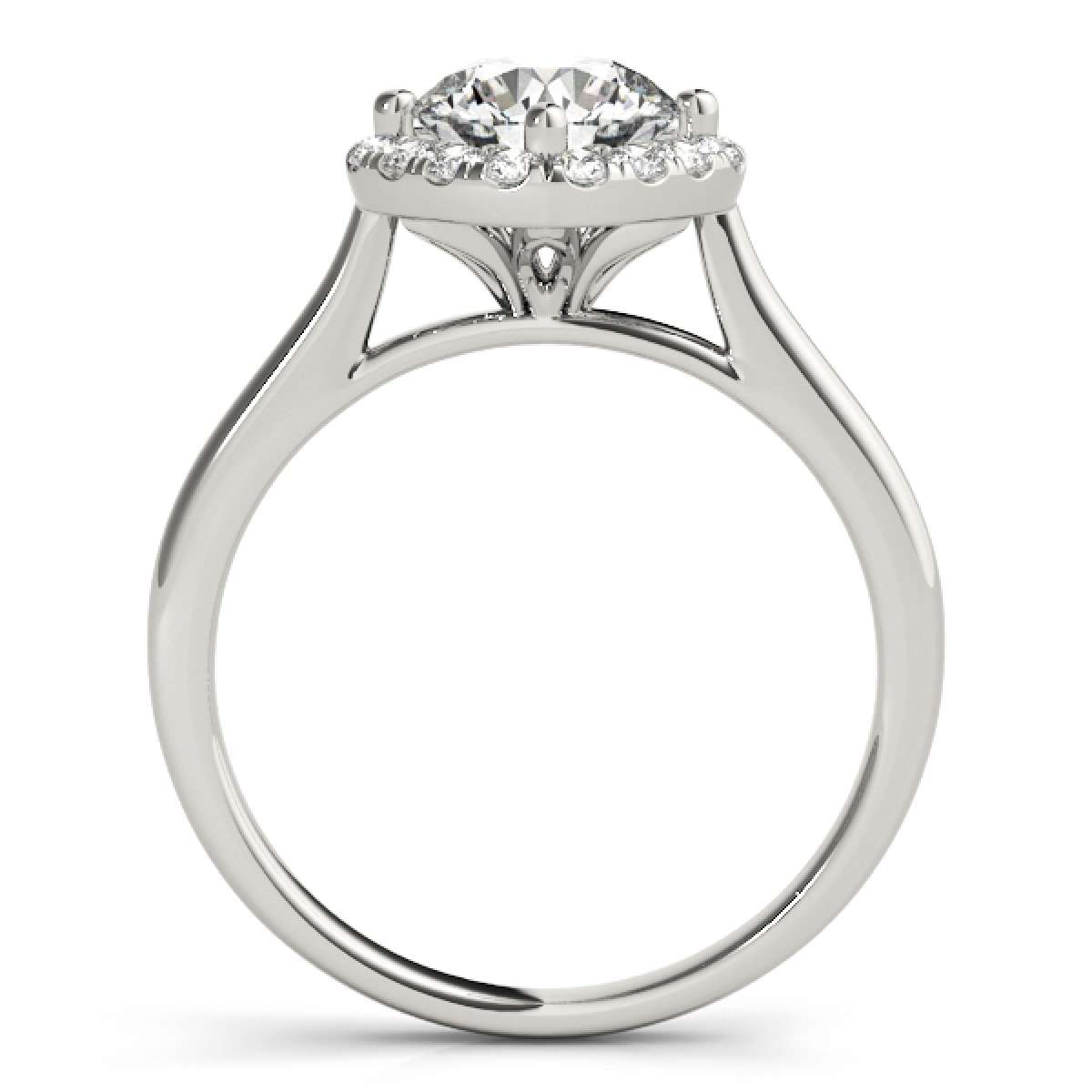 0.75 Carat Halo Natural Diamond Engagement Ring for Women in 14K Rose, White & Yellow Gold Mauli Jewels