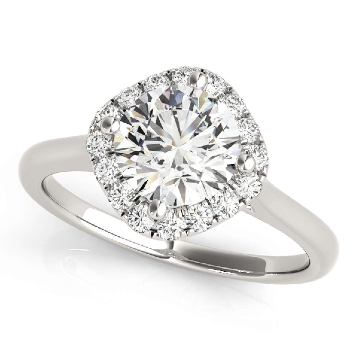 0.75 Carat Halo Natural Diamond Engagement Ring for Women in 14K Rose, White & Yellow Gold Mauli Jewels