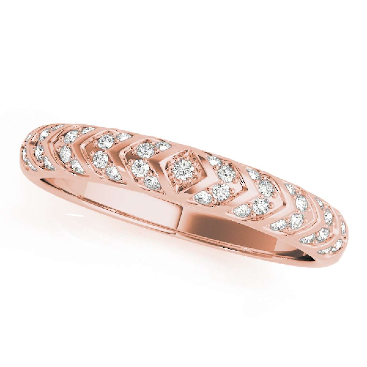 0.40 Carat Diamond Glamorous Prong Set Engagement Wedding Band In 10K Rose White & Yellow Gold Mauli Jewels