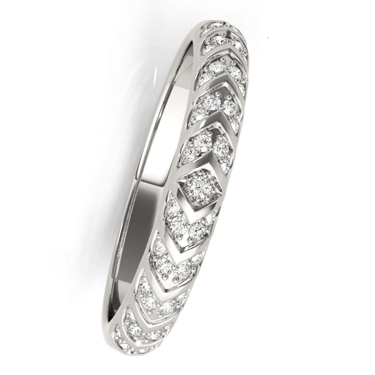 0.40 Carat Diamond Glamorous Prong Set Engagement Wedding Band In 10K Rose White & Yellow Gold Mauli Jewels