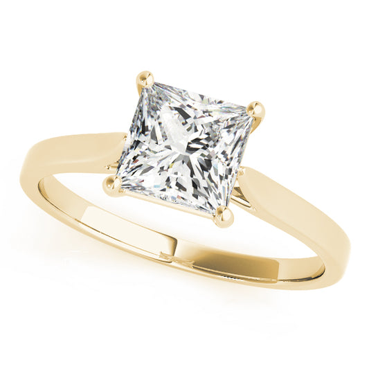 0.75 Carat Princess Lab-Grown Diamond Ring in 10K White, Rose, and Yellow Gold for Women