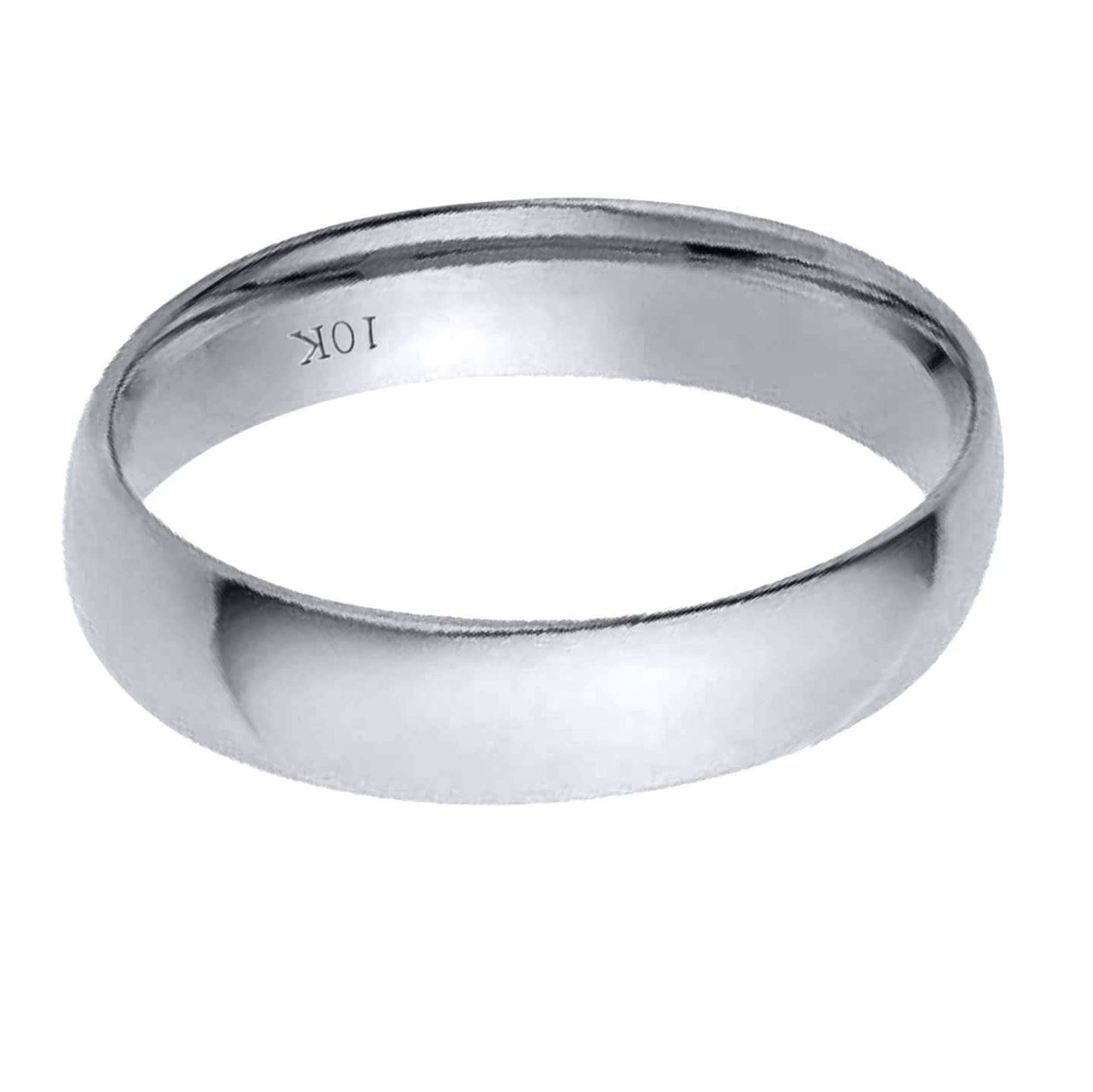 MauliJewels 5MM Wedding Band for Men and Women in 10K Solid Yellow or White Gold | Sizes Available Mauli Jewels