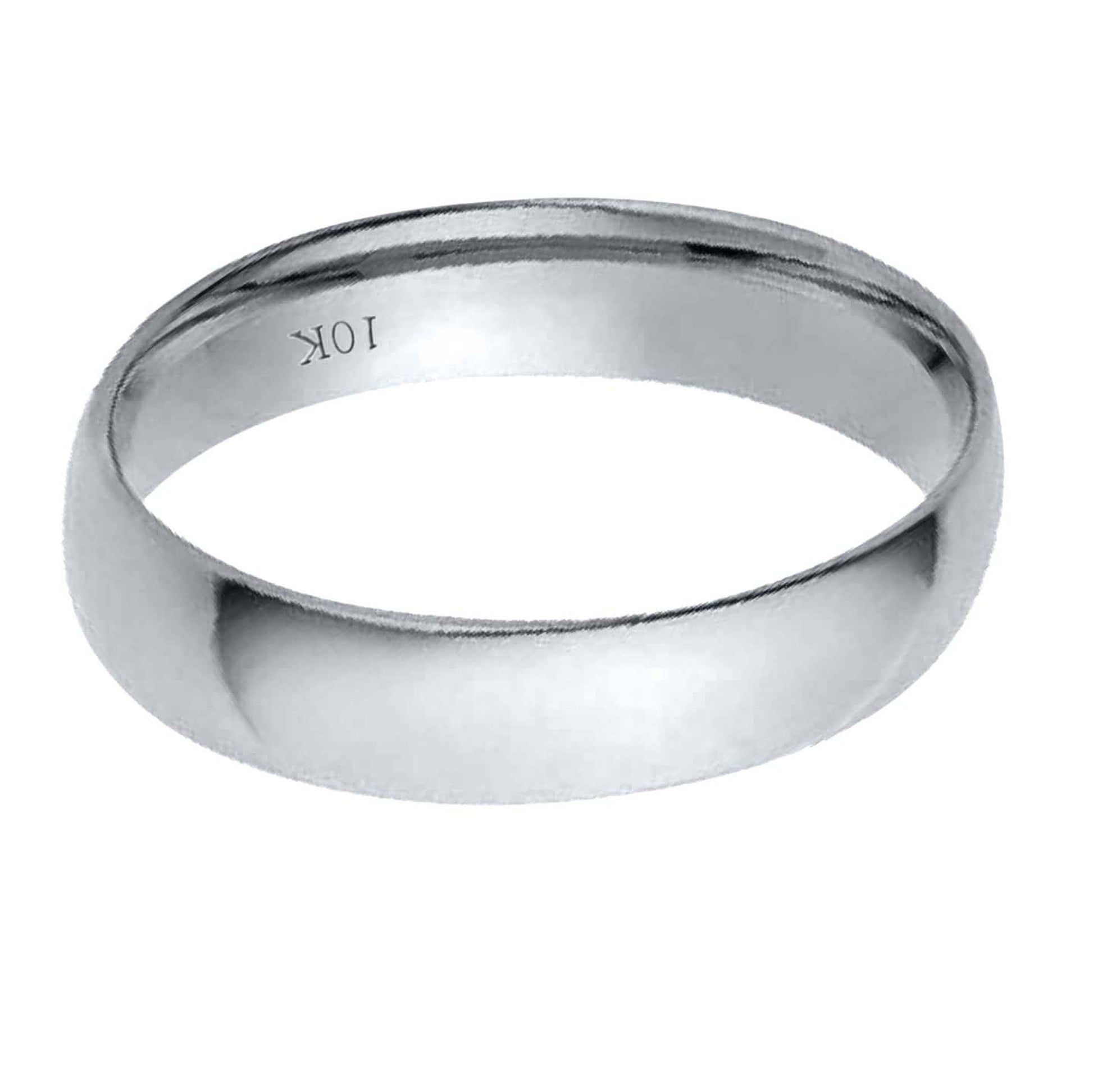 10K Solid 5MM Plain Gold Wedding Band For Men and Women Mauli Jewels