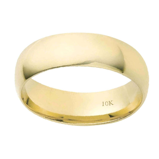 MauliJewels 6MM Wedding Band for Men and Women | 10K Solid Yellow or White Gold | Custom Sizes Available Mauli Jewels
