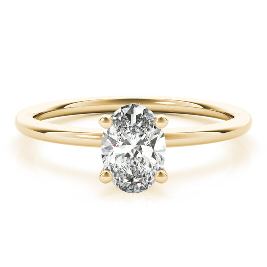 3/4 Ct Oval Lab-Grown  Brilliant cut {GH VS1}Diamond Ring in 10K White, Rose, and Yellow Gold for Women