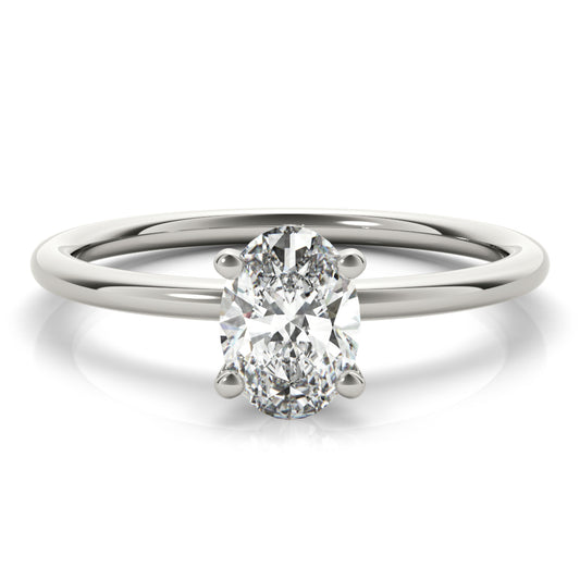 1.50 Carat Oval Lab-Grown  Brilliant cut {GH VS1}Diamond Ring in 10K White, Rose, and Yellow Gold for Women