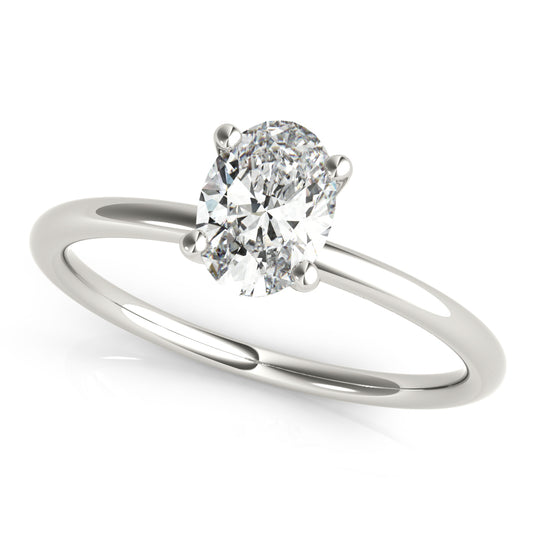 1.00 Carat Oval Lab-Grown  Brilliant cut {GH VS1}Diamond Ring in 10K White, Rose, and Yellow Gold for Women