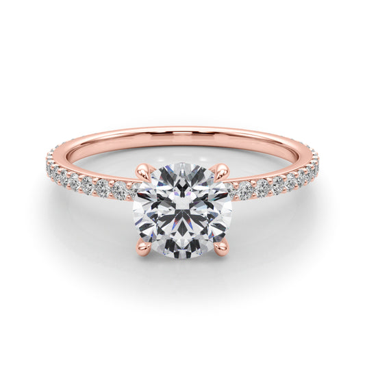 1.10 Ct Brilliant Cut Round Lab-Grown Diamond Ring in 10K White, Rose, and Yellow Gold With GH VS1 Diamonds Stunning Luxury for Women