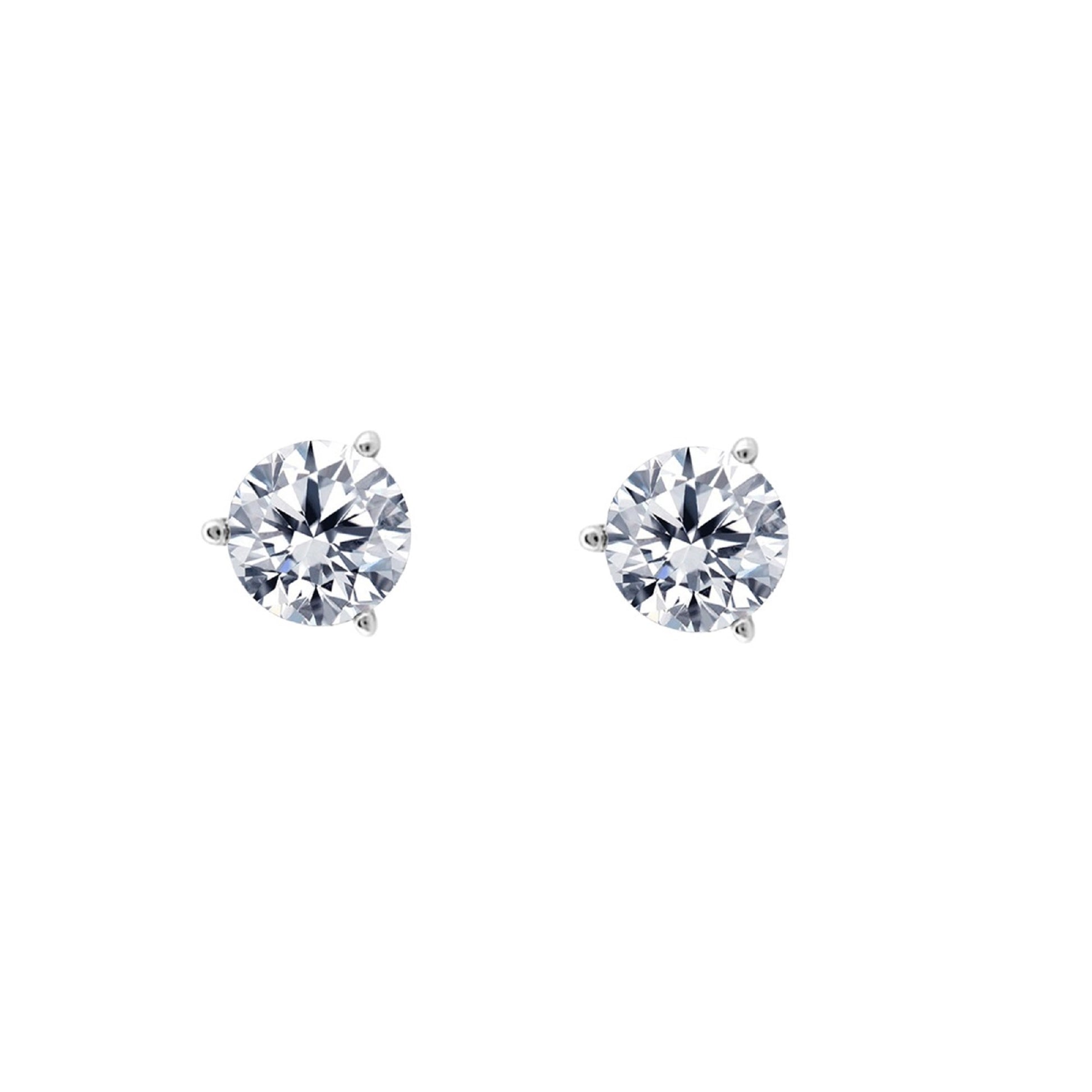 14k Gold Three Prong Martini Studs Diamond Earrings 0.25 Cttw Brilliant Cut White Yellow Gold For Women Mauli Jewels