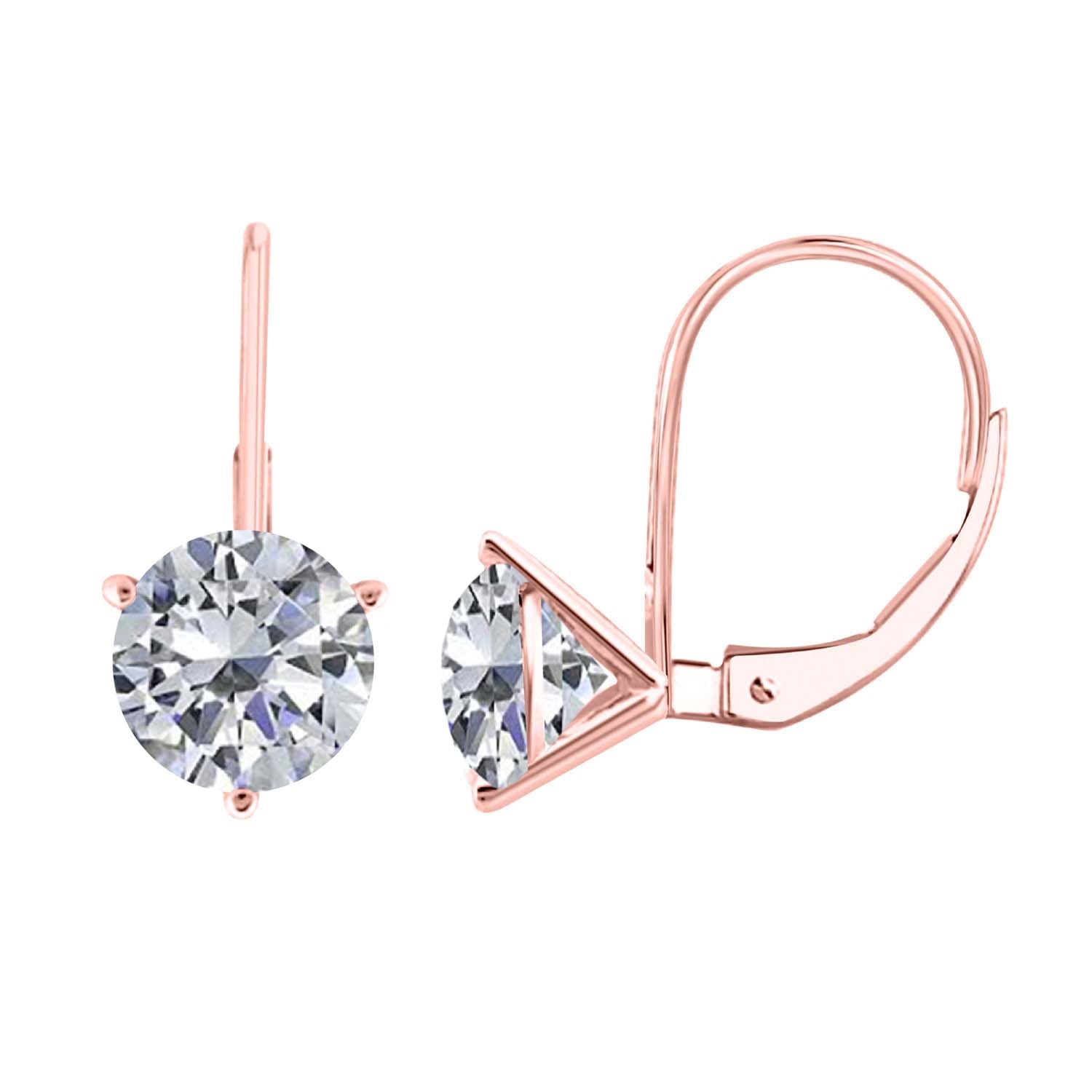 0.20 Ct Lab Grown Diamond Martini Liver back Dangle Drop Earrings for Women In14k White Yellow Rose Gold Mauli Jewels