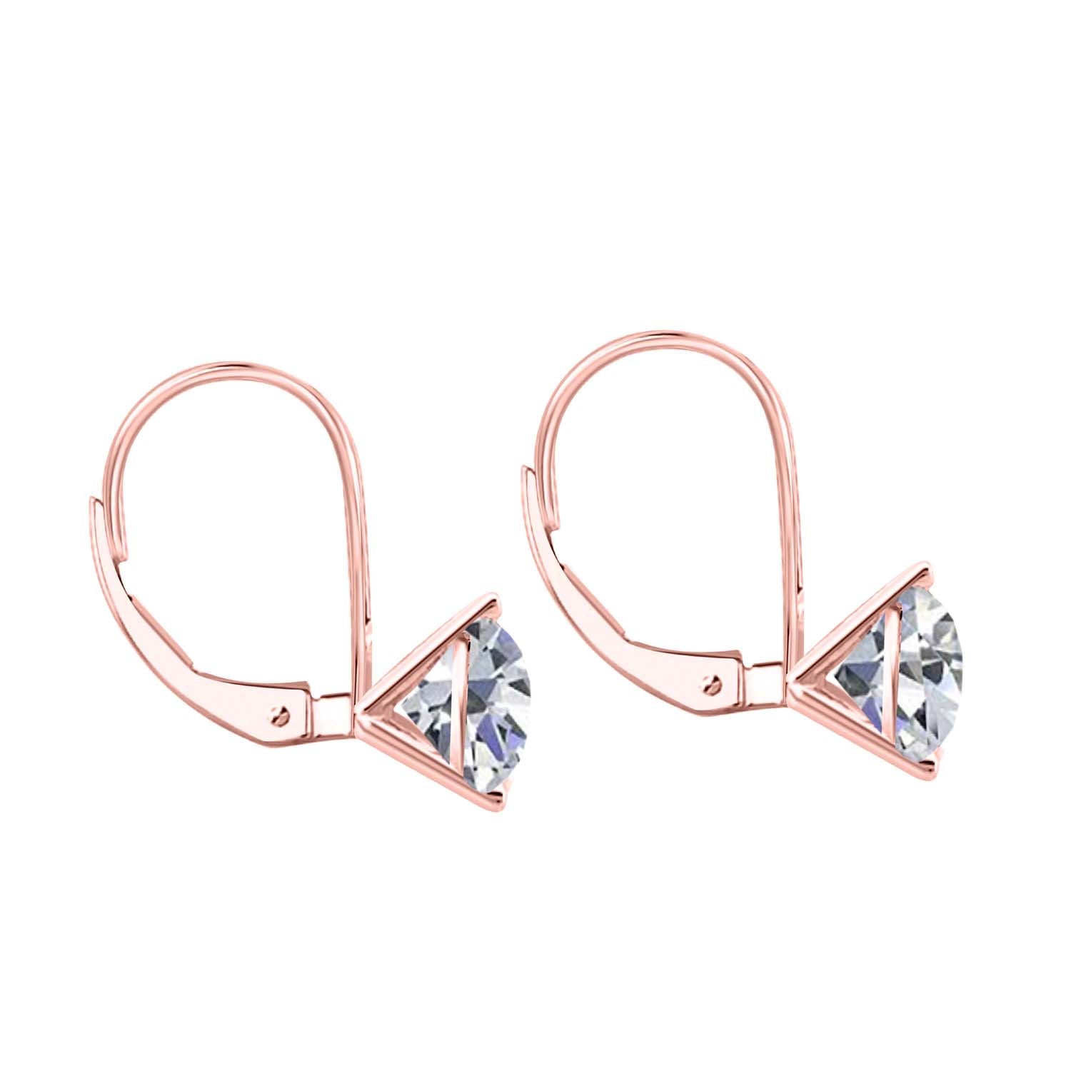 0.20 Ct Lab Grown Diamond Martini Liver back Dangle Drop Earrings for Women In14k White Yellow Rose Gold Mauli Jewels