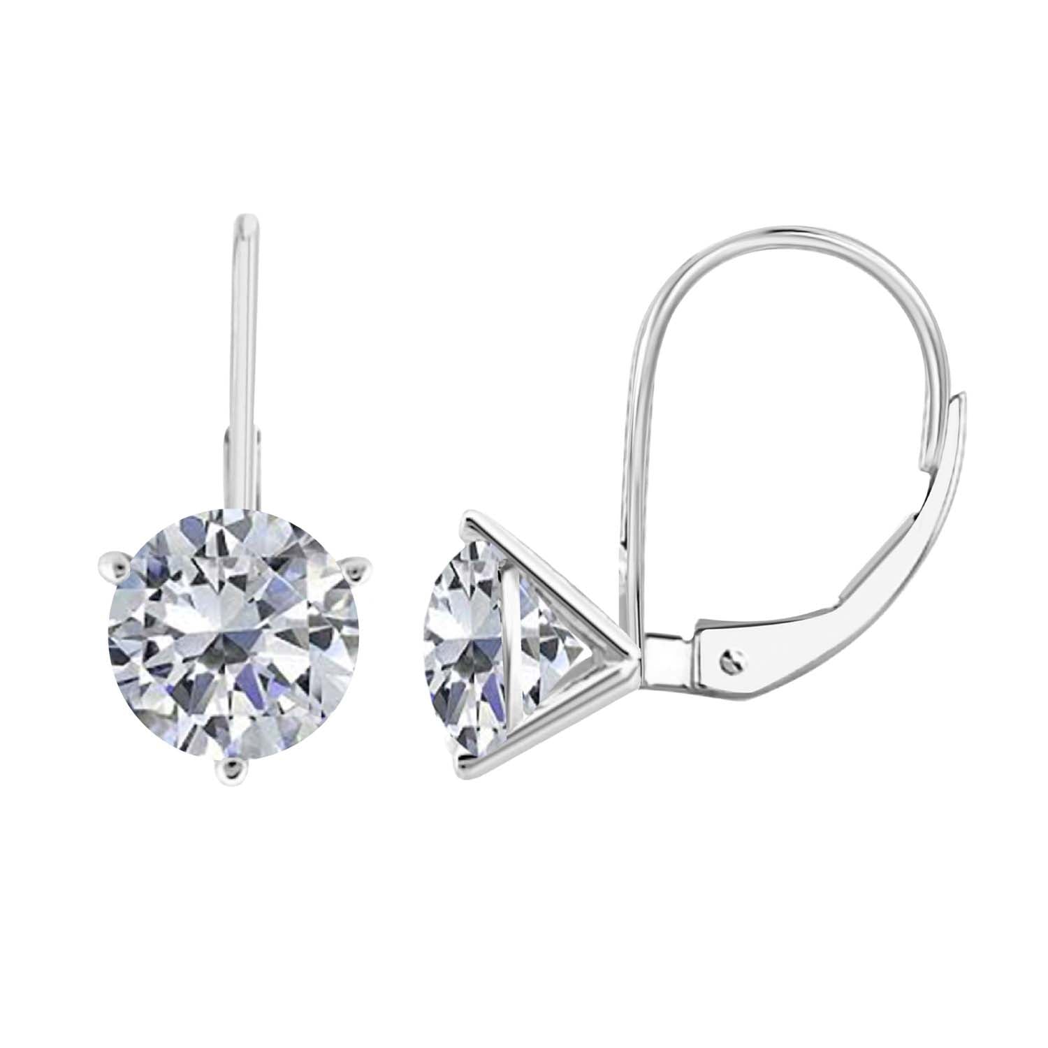 0.20 Ct Lab Grown Diamond Martini Liver back Dangle Drop Earrings for Women In14k White Yellow Rose Gold Mauli Jewels