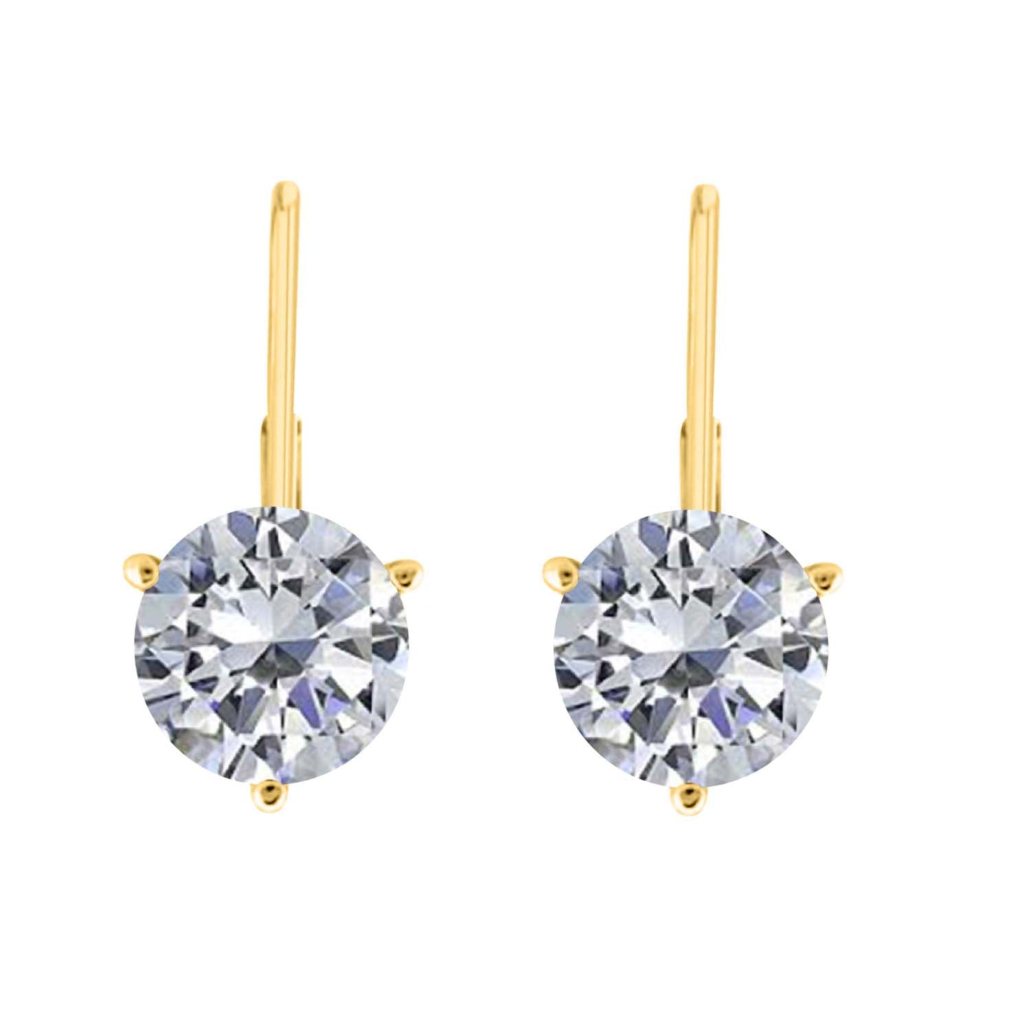 0.20 Ct Lab Grown Diamond Martini Liver back Dangle Drop Earrings for Women In14k White Yellow Rose Gold Mauli Jewels