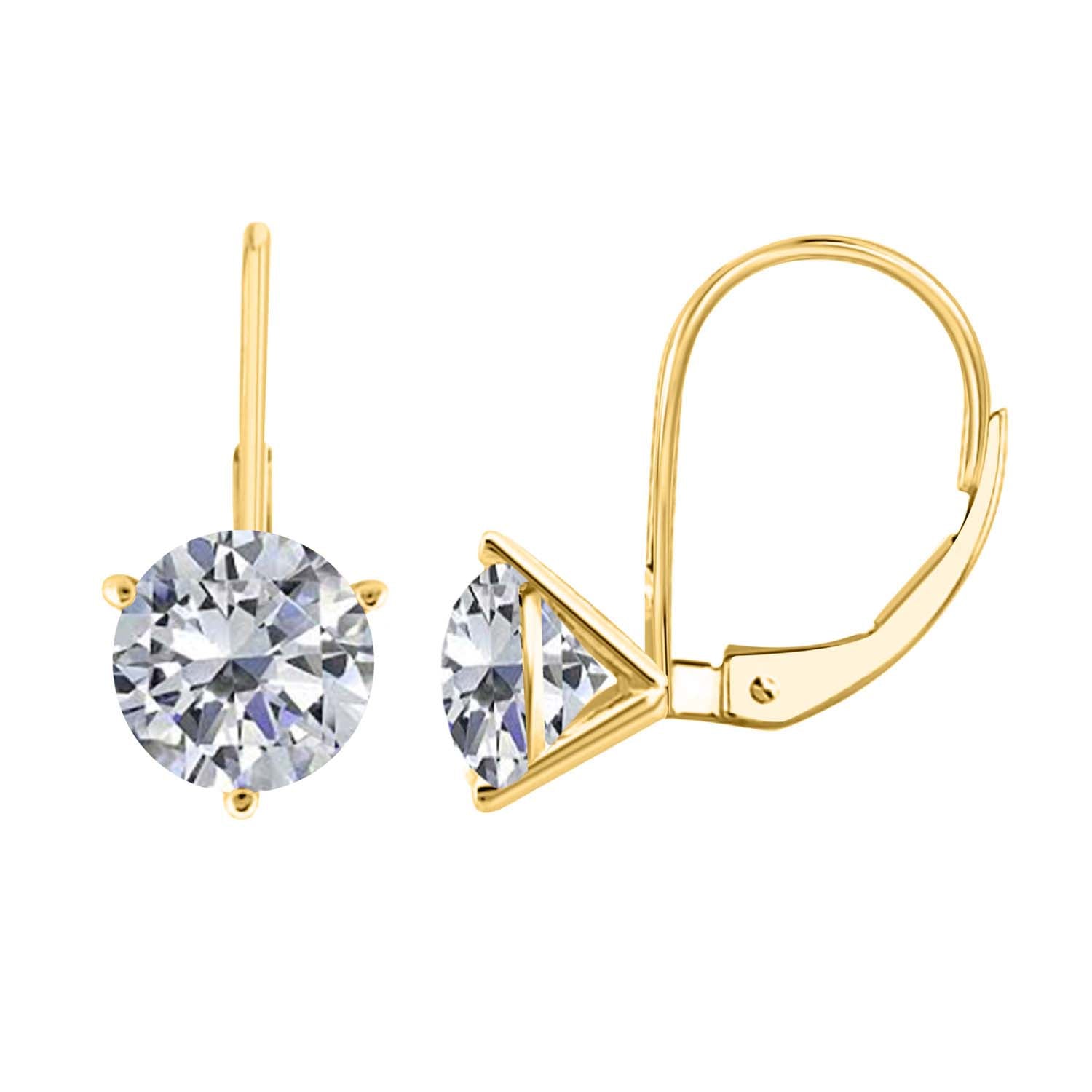 0.20 Ct Lab Grown Diamond Martini Liver back Dangle Drop Earrings for Women In14k White Yellow Rose Gold Mauli Jewels