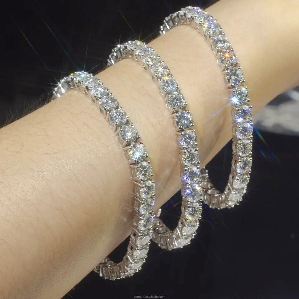 2.00 Carat Natural Brilliant-Cut Round Diamond Tennis Bracelet in 14K Solid Gold Mauli Jewels