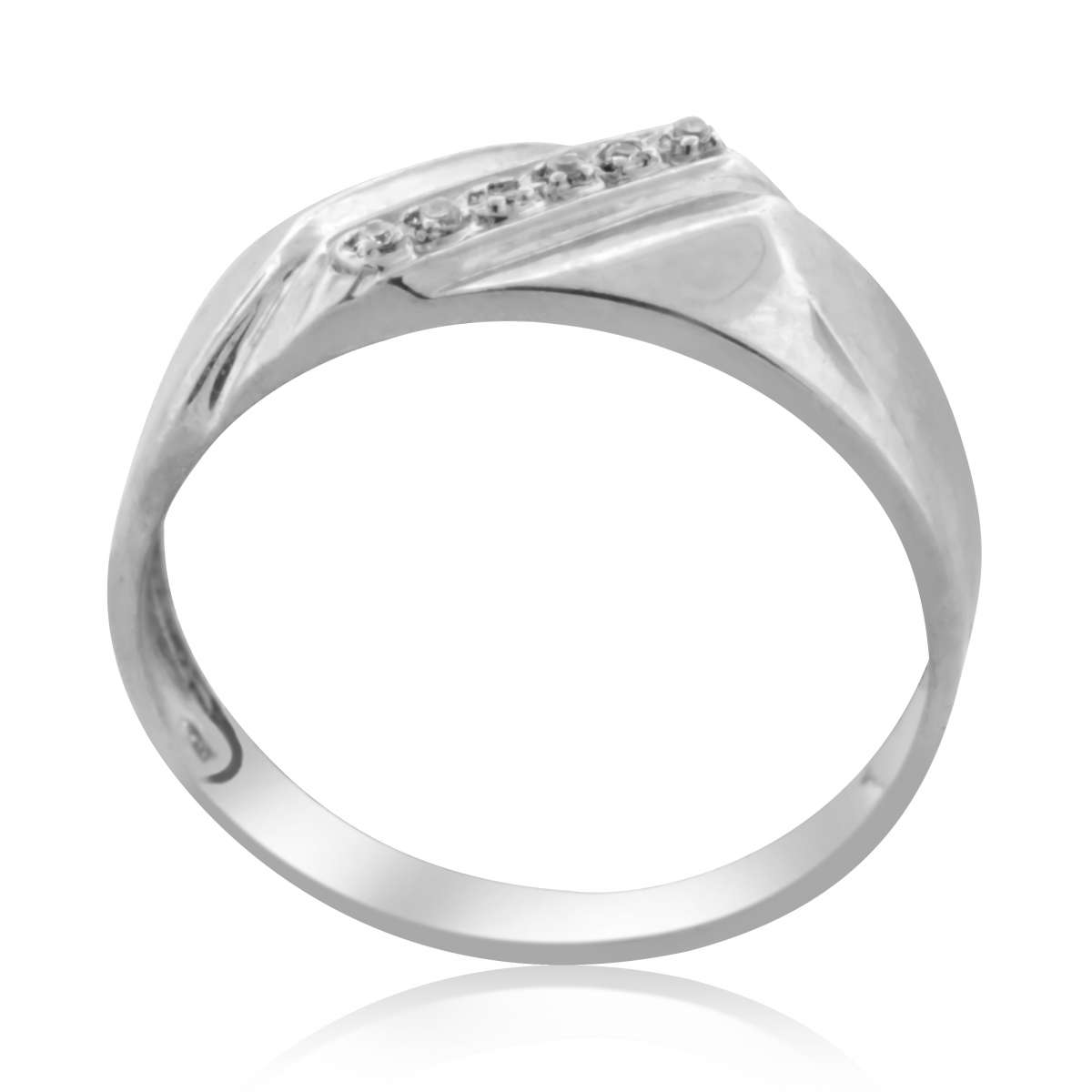 10K White & Yellow Gold 0.03 Carat Diamond Prong Set Wedding Engagement Rings For Men's Mauli Jewels