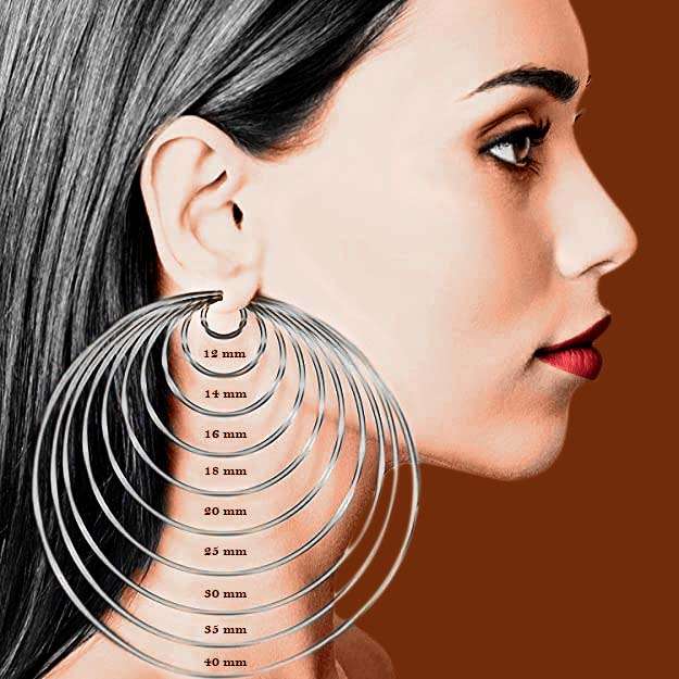 MAULIJEWELS 12mm 14K Yellow Gold or White Gold Hoop Earrings for Women Mauli Jewels
