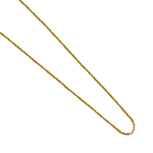 Mauli Jewels 1.4MM Flat Link Cable Chain Necklace 18" for Women, 14K White and Yellow Gold Plated 925 Sterling Silver, Italian Made Rhodium Finish