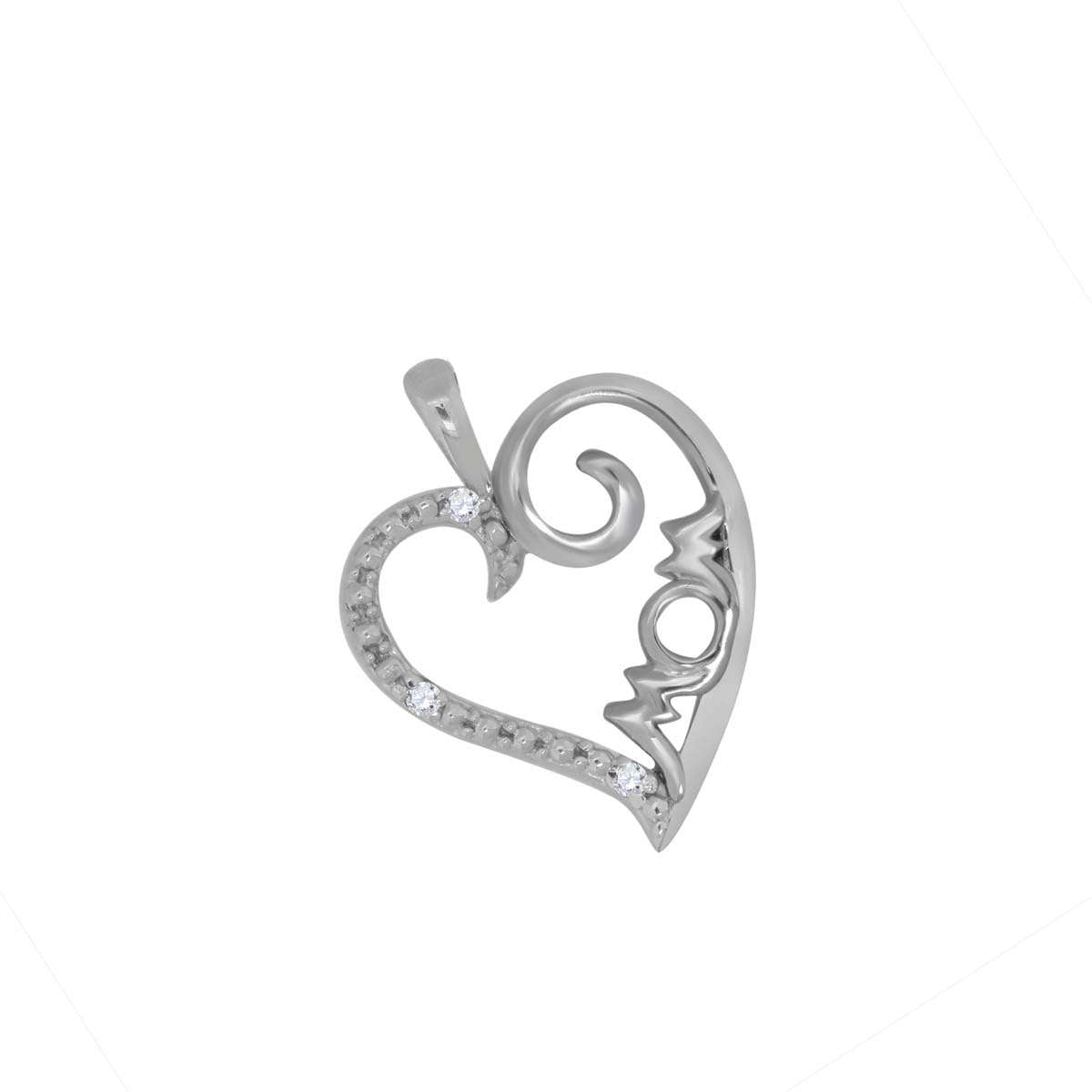 0.025 Carat Lightweight Natural Diamond MoM Heart Shape Pendant Necklace With 18" Box Chain Mothers Day Gift Mauli Jewels