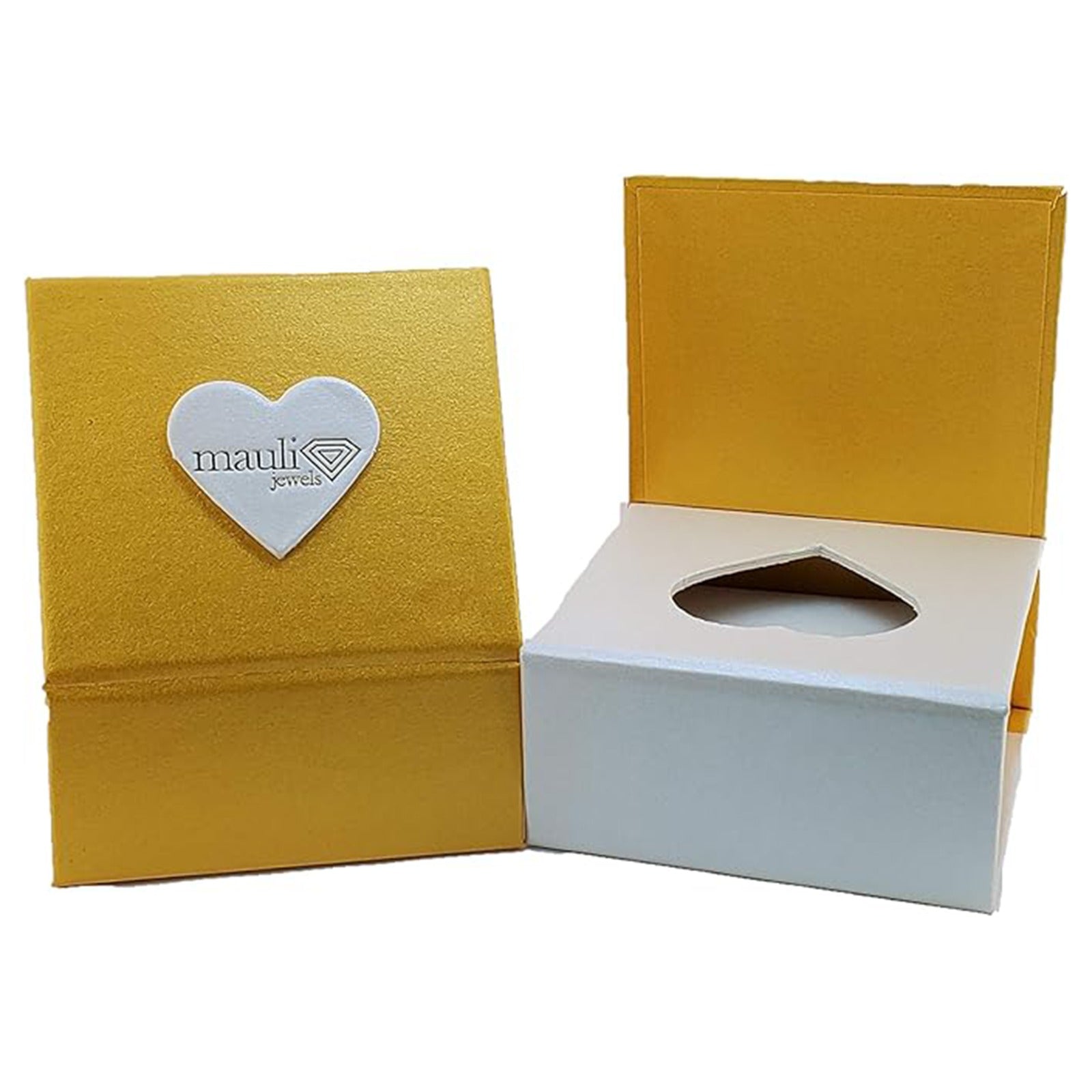 MauliJewels Diamond Heart Pendant For Women 0.50(1/2) Carat Natural Diamond Heart Shape Pendant Necklace In 14K White Gold With 18" Gold Plated 925 Sterling Silver Box Chain Mauli Jewels