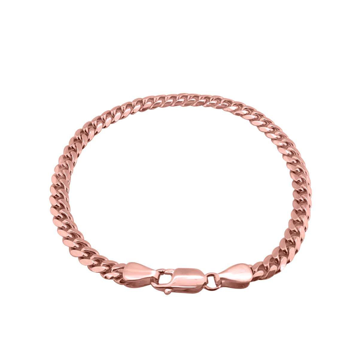 MauliJewels 5MM Miami Curb Link/Cuban Link 8.5" Bracelet in Sterling Silver & 14K Solid Gold Plated Mauli Jewels