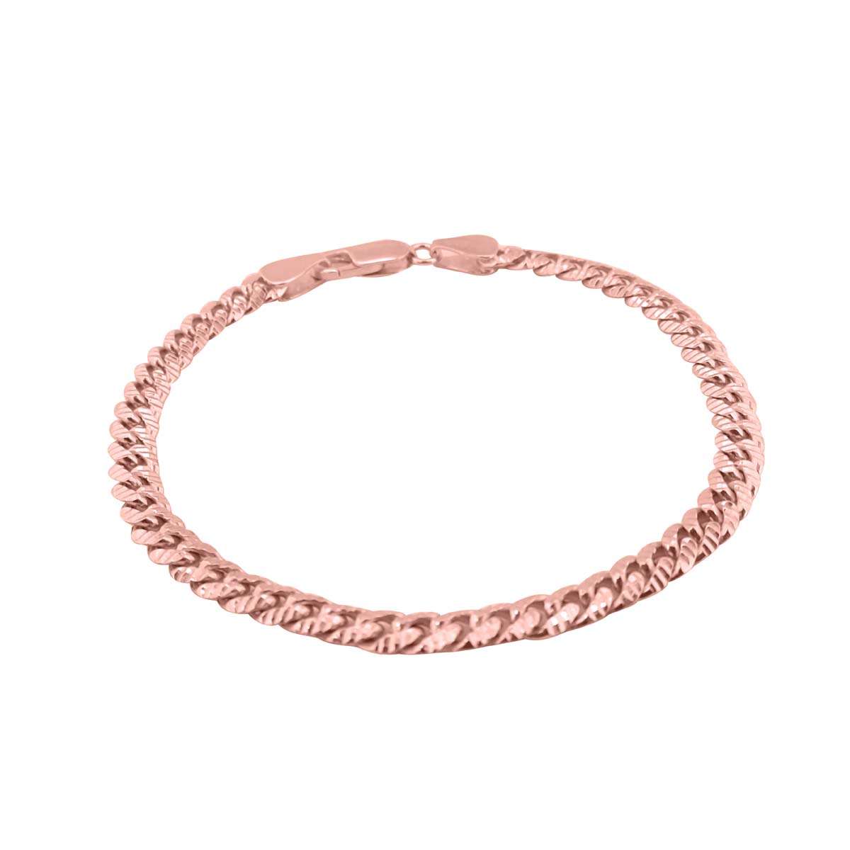 MauliJewels 5MM Miami Curb Link/Cuban Link 8.5" Bracelet in Sterling Silver & 14K Solid Gold Plated Mauli Jewels