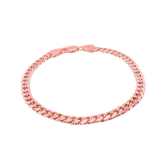 MauliJewels 5MM Miami Curb Link/Cuban Link 8.5" Bracelet in Sterling Silver & 14K Solid Gold Plated Mauli Jewels