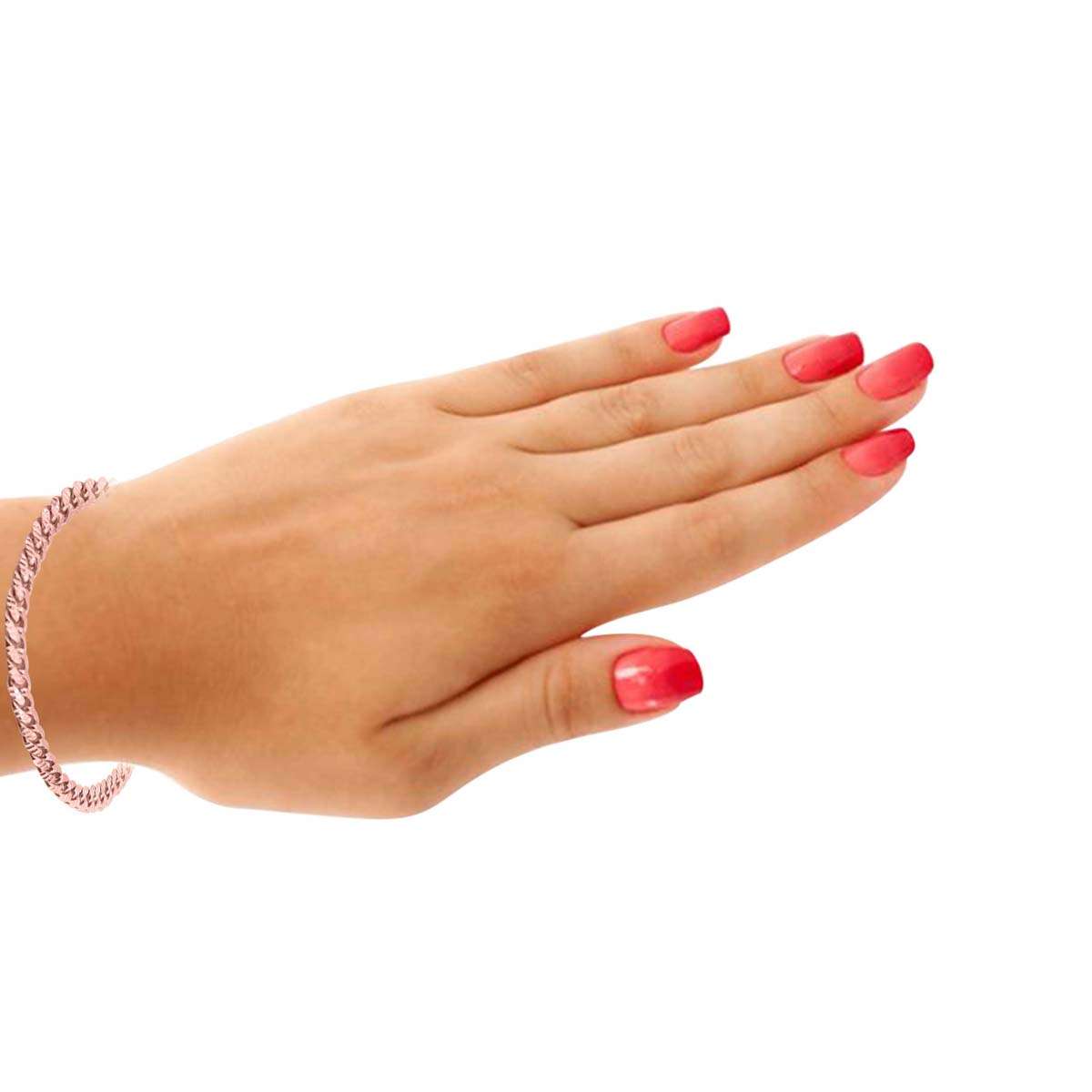 MauliJewels 5MM Miami Curb Link/Cuban Link 8.5" Bracelet in Sterling Silver & 14K Solid Gold Plated Mauli Jewels