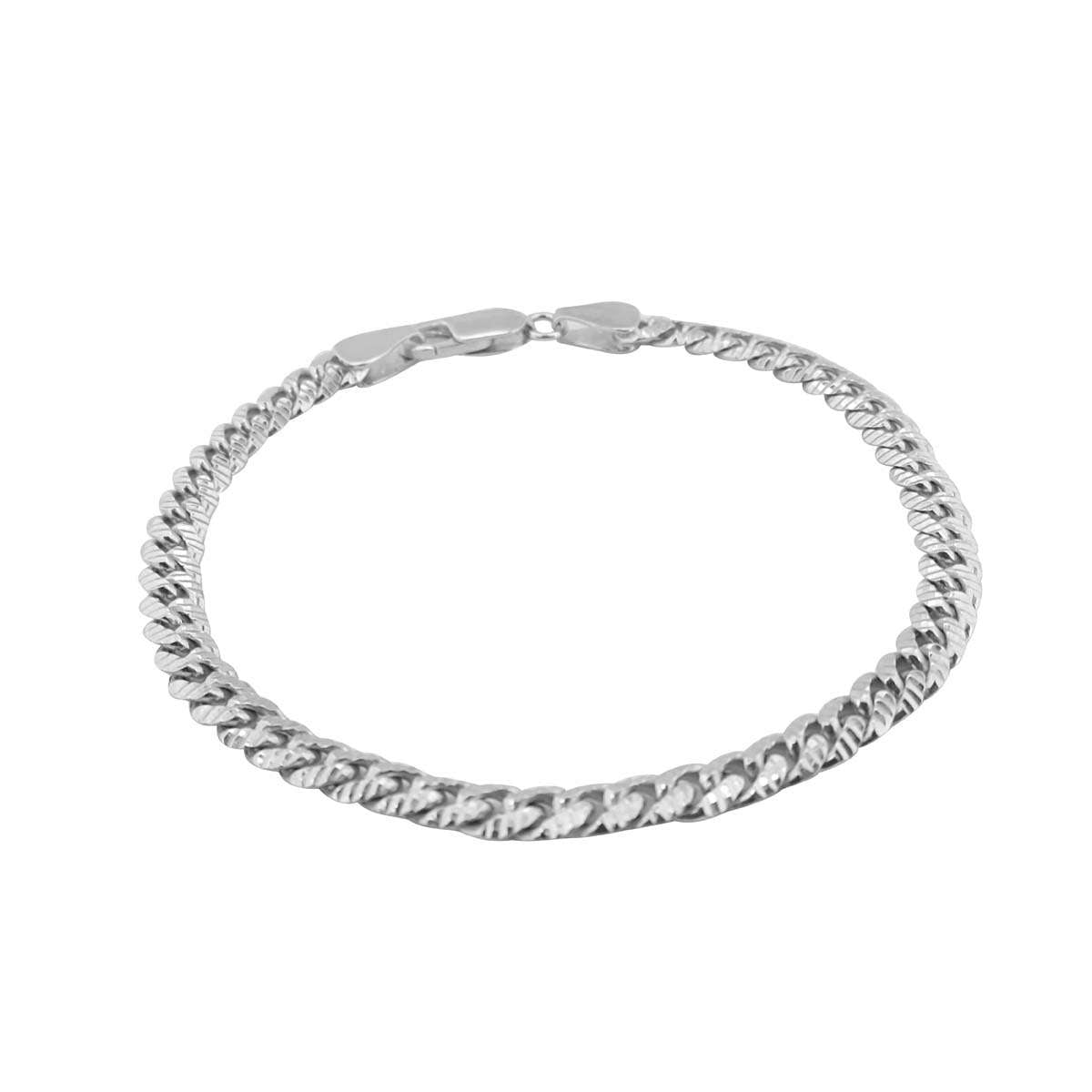 MauliJewels 5MM Miami Curb Link/Cuban Link 8.5" Bracelet in Sterling Silver & 14K Solid Gold Plated Mauli Jewels