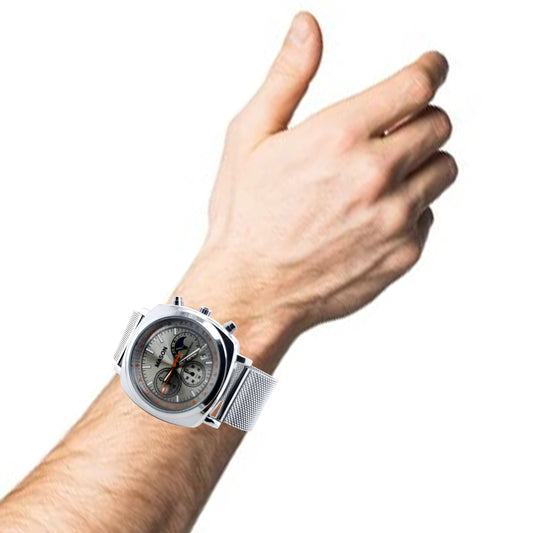 Mason Men's Stainless Steel Chronograph Silver Tone Wrist Watch