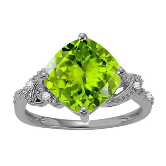 MauliJewels Rings for Women 3.28 Carat Diamond and Cushion Shaped Pink Topaz Ring Prong 10K Yellow Gold Clothing, Shoes & Jewelry Mauli Jewels