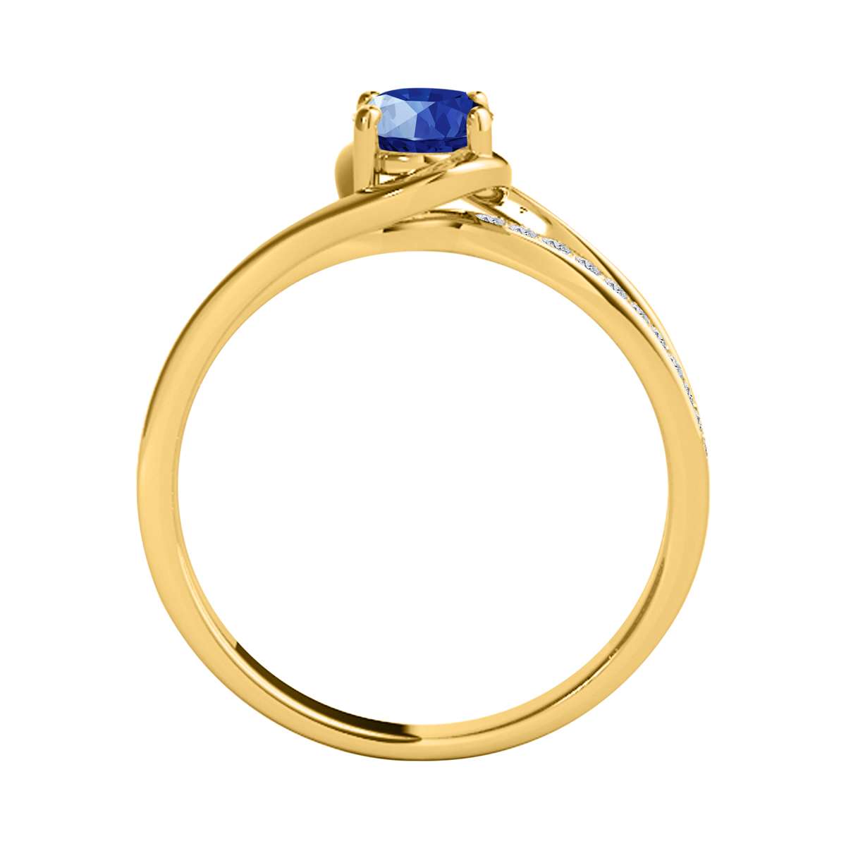 Wave-Inspired Beauty: Mauli Jewels 0.95 Carat Oval Shape Sapphire & Round White Diamond Gemstone Ring in Prong-Setting 14K White, Yellow, and Rose Gold Mauli Jewels