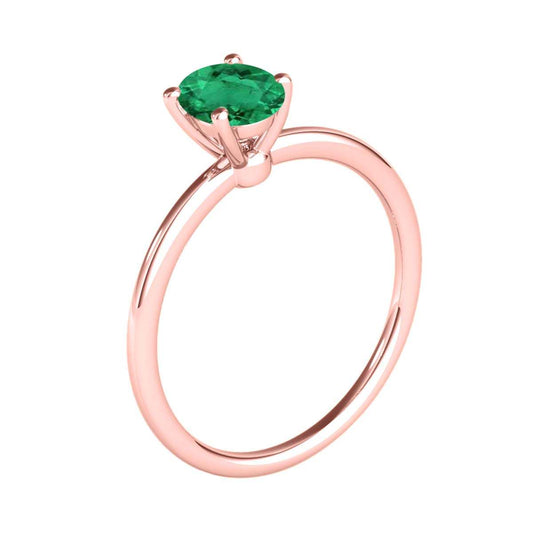 Mauli Jewels 1.75 Carat Oval-Shaped Emerald Gemstone Solitaire Ring in 14K White, Yellow, and Rose Gold Mauli Jewels