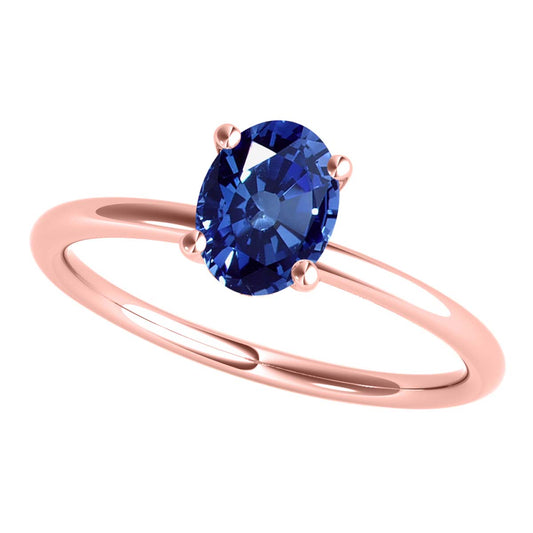 Mauli Jewels 1.75 Carat Oval-Shaped Sapphire Gemstone Solitaire Ring in 14K White, Yellow, and Rose Gold Mauli Jewels