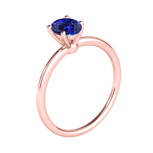 Mauli Jewels 1.75 Carat Oval-Shaped Tanzanite Gemstone Solitaire Ring in 14K White, Yellow, and Rose Gold Mauli Jewels
