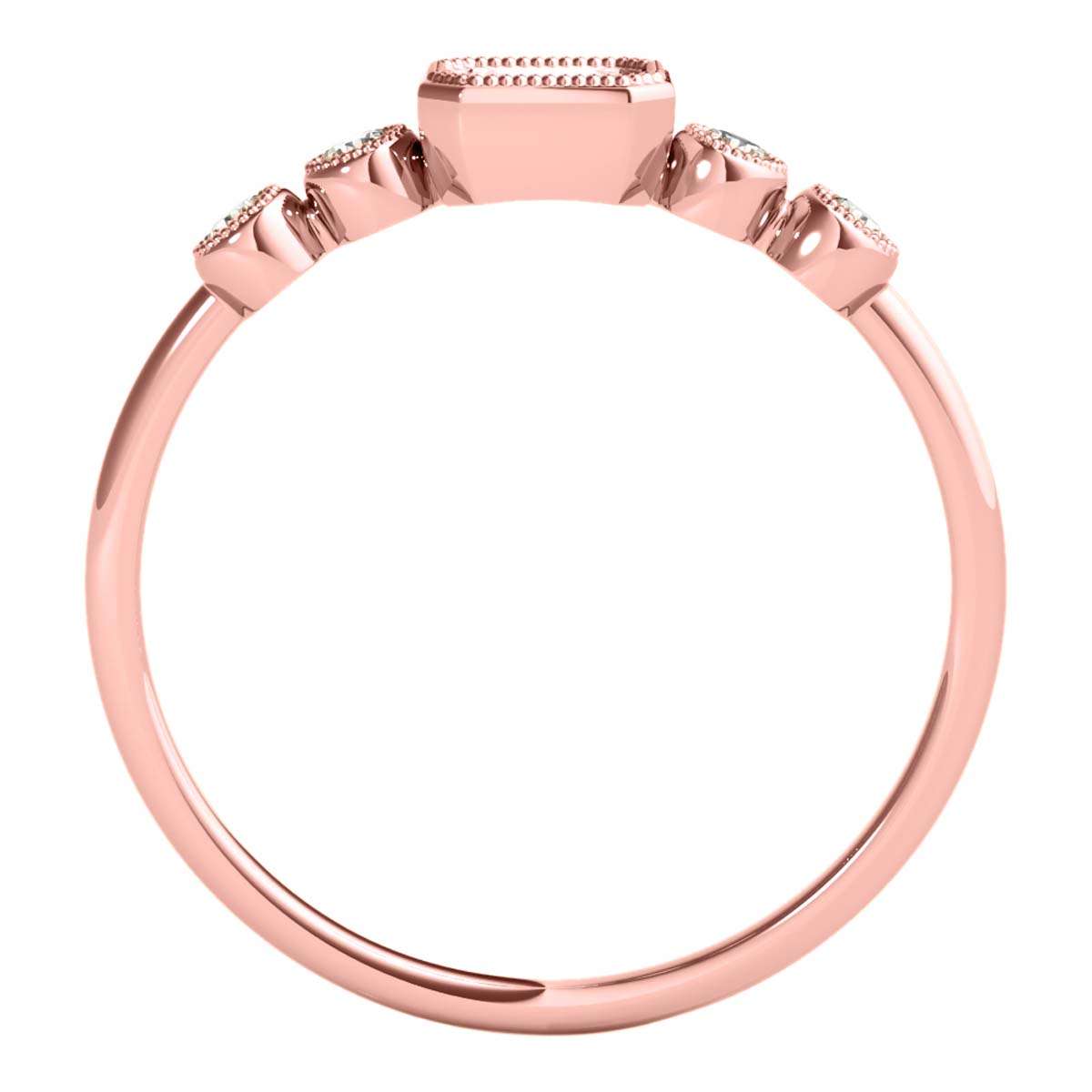 Mauli Jewels 0.40 Carat Round White Diamond & Emerald Cut Ruby Gemstone Ring in 14K White, Yellow & Rose Gold Mauli Jewels