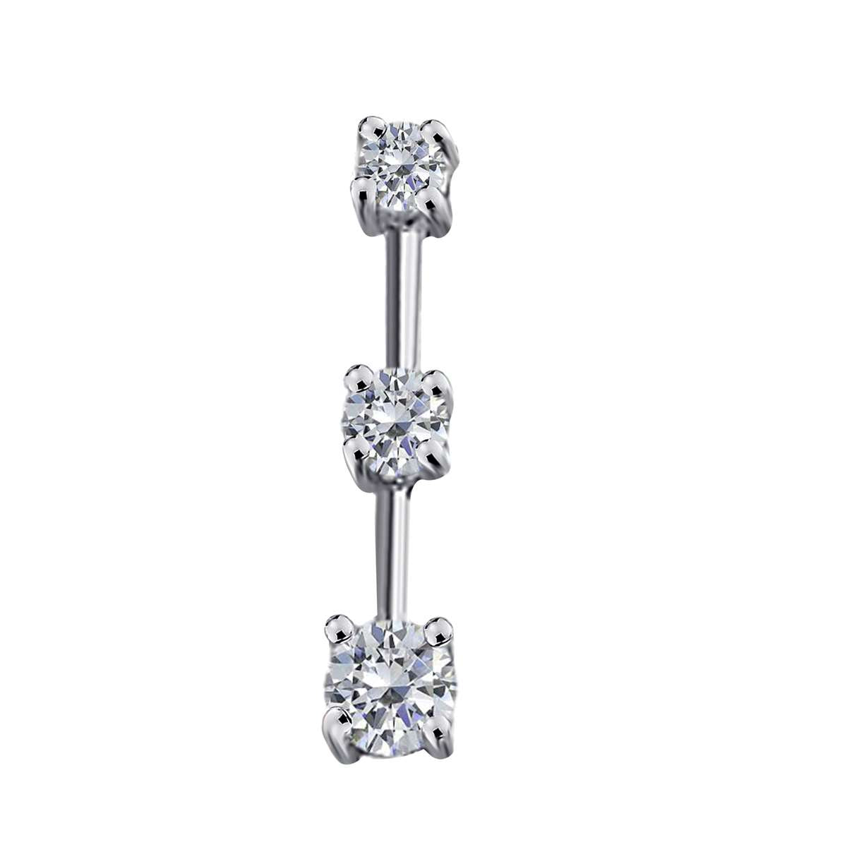 MauliJewels 1/4 Carat Three-Stone Diamond Pendant Necklace for Women in 14K Rose, White & Yellow Gold with 18" Box Chain Mauli Jewels