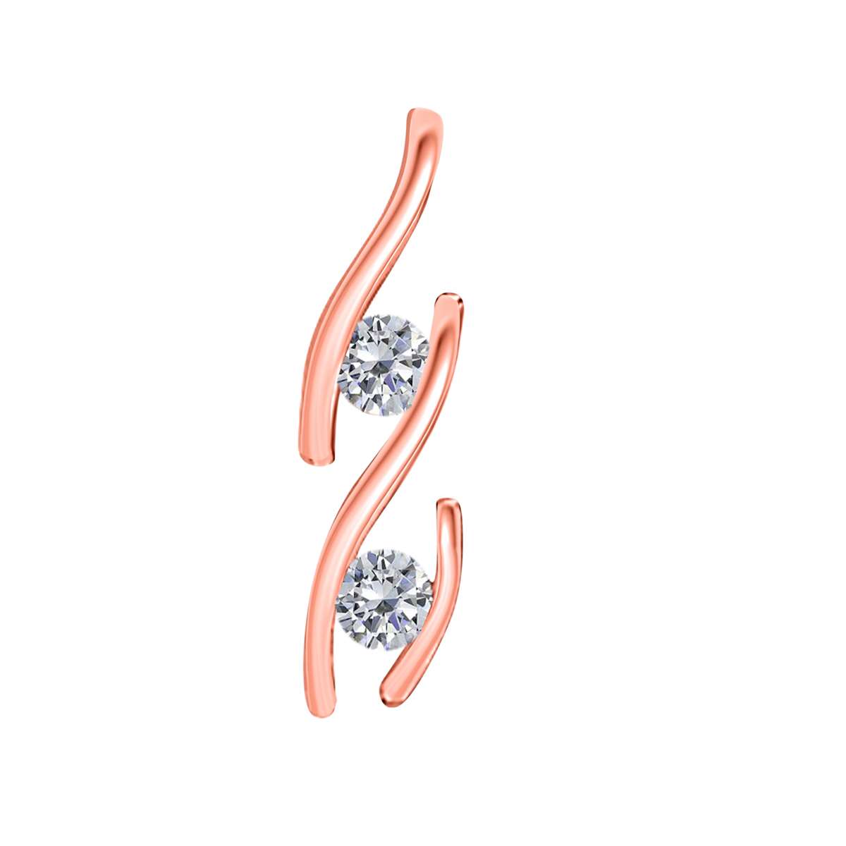 Mauli Jewels 0.20 Carat Classic Two-Stone Diamond Channel Set Pendant for Women in 14K Rose, White, & Yellow Gold Mauli Jewels