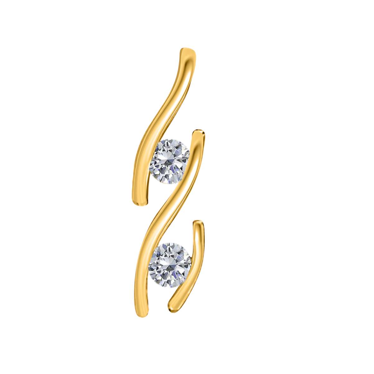 Mauli Jewels 0.20 Carat Classic Two-Stone Diamond Channel Set Pendant for Women in 14K Rose, White, & Yellow Gold Mauli Jewels