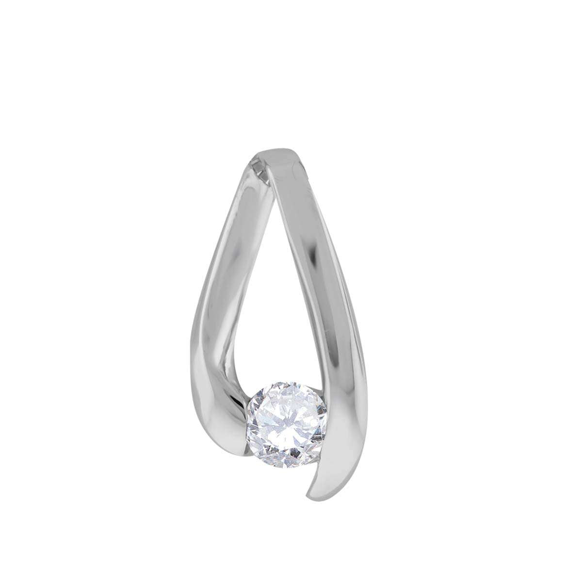 0.25 Carat Round Channel Set Diamond Pendant Necklace For Women's / Girls In 14K Solid Rose White Yellow Gold With 18" Box Chain Mauli Jewels
