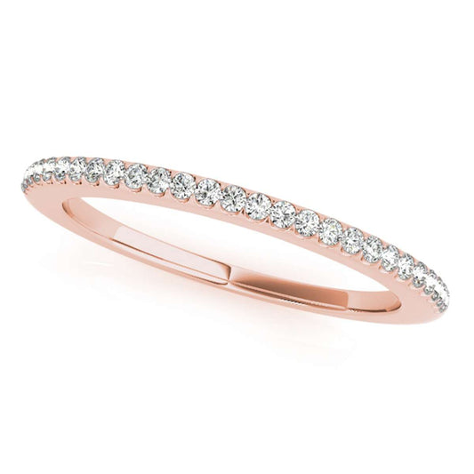 MauliJewels 0.14 Carat Natural Diamond Antique Engagement Wedding Band Women 14K Solid Gold Mauli Jewels