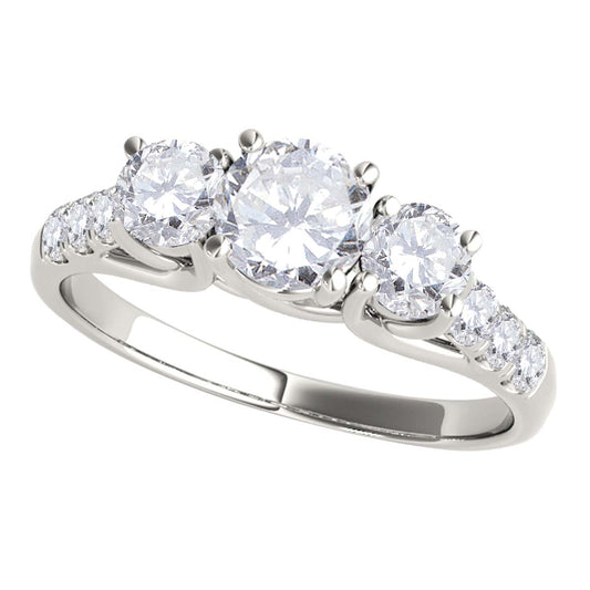 1/2 Carat Diamond Engagement Rings For Women In 14K Rose White & Yellow Gold Mauli Jewels