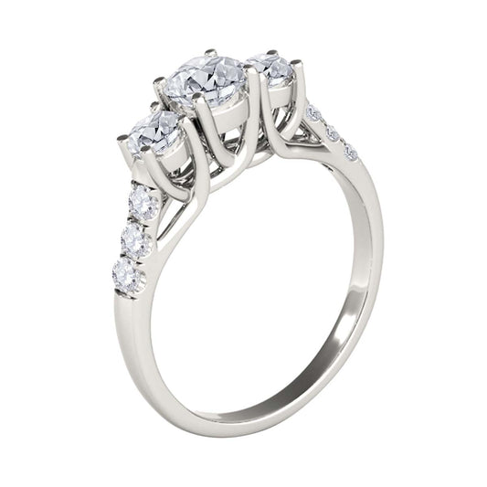 1/2 Carat Diamond Engagement Rings For Women In 14K Rose White & Yellow Gold Mauli Jewels